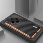AZNS Electroplated Edge Carbon Fiber Texture Phone Case, For OPPO Find X8s+, For OPPO Find X8s, For OPPO Find X8 Ultra, For OPPO Find X8, For OPPO Find X8 Pro - Image 2