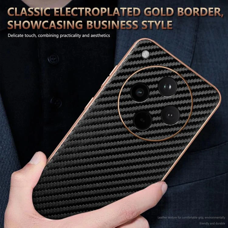 EDA007313205A_6.webp AZNS Electroplated Edge Carbon Fiber Texture Phone Case, For OPPO Find X8s+, For OPPO Find X8s, For OPPO Find X8 Ultra, For OPPO Find X8, For OPPO Find X8 Pro - Image 7