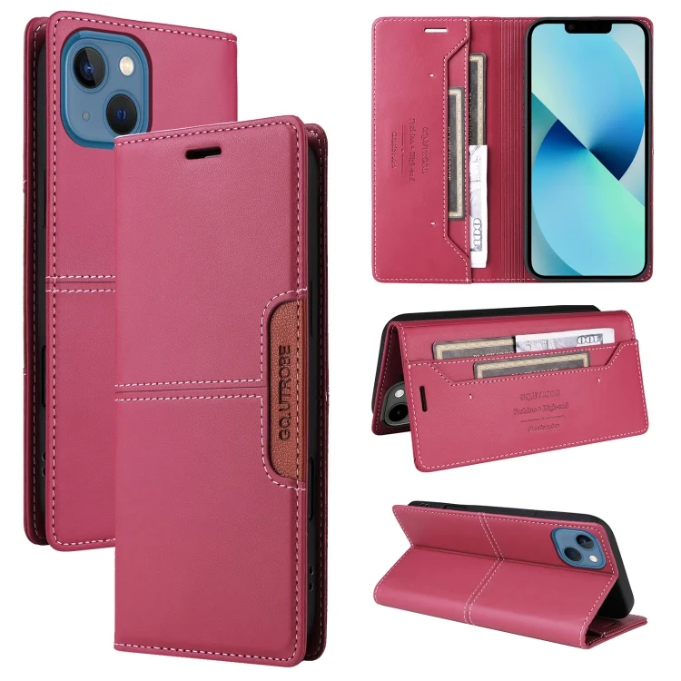GQUTROBE G01 RFID Anti-theft Leather Phone Case, For iPhone 14 / 13, For iPhone 14 Pro, For iPhone 14 Pro Max, For iPhone SE 2022 / SE 2020 / 8 / 7