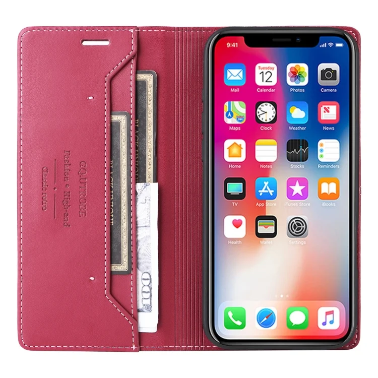 EDA007315321A_2.webp GQUTROBE G01 RFID Anti-theft Leather Phone Case, For iPhone XS / X, For iPhone XR, For iPhone XS Max, For iPhone 8 Plus / 7 Plus - Image 3
