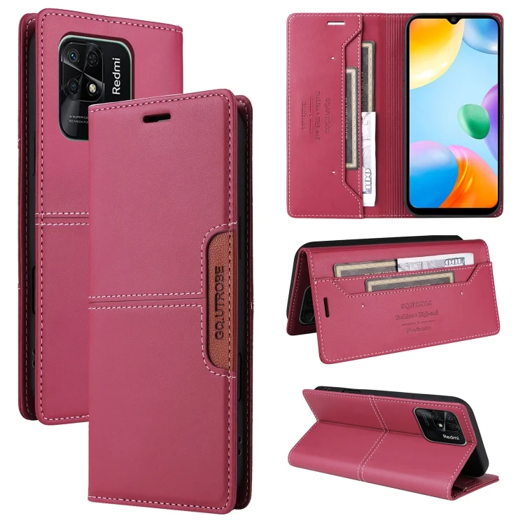 GQUTROBE G01 RFID Anti-theft Leather Phone Case, For Redmi 10C, For Redmi Note 11 Pro Global, For Redmi Note 10 5G, For Redmi Note 10 Pro 4G