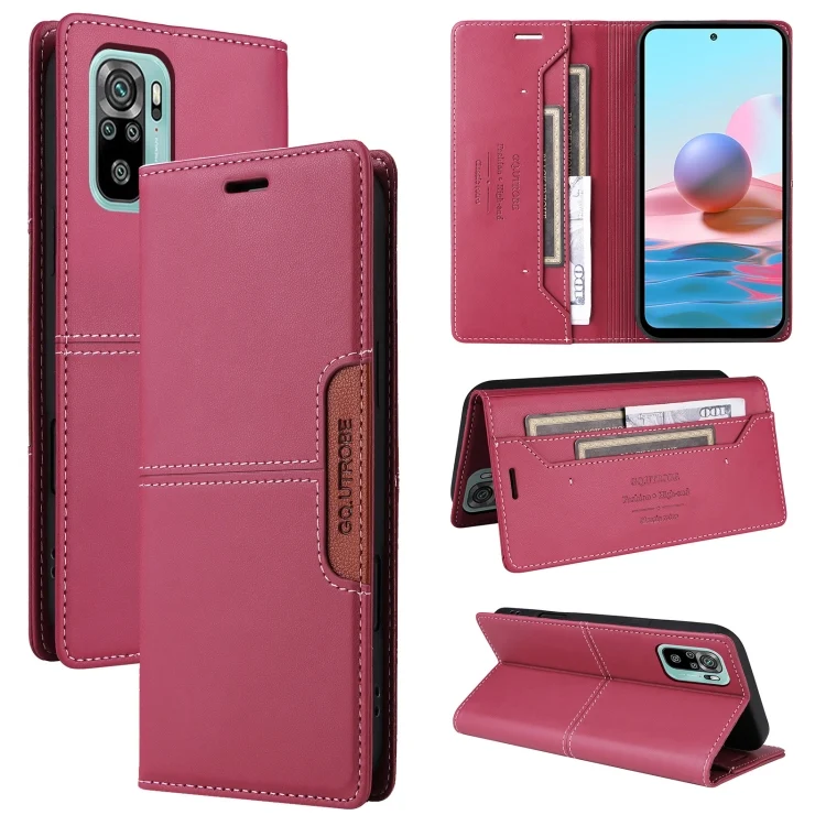 GQUTROBE G01 RFID Anti-theft Leather Phone Case, For Redmi Note 10 4G, For Redmi K40, For Redmi Note 9S