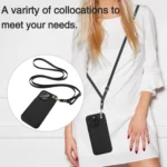 Crossbody Dual-Buckle Wallet Back Leather Phone Case, For iPhone 15 Plus, For iPhone 15, For iPhone 14 Plus - Image 7