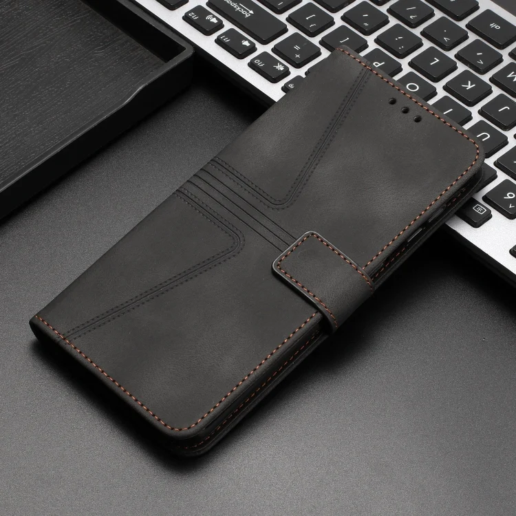 EDA007321601A_1.webp Triangle Solid Color Leather Phone Case, For Redmi 14C 4G - Image 2
