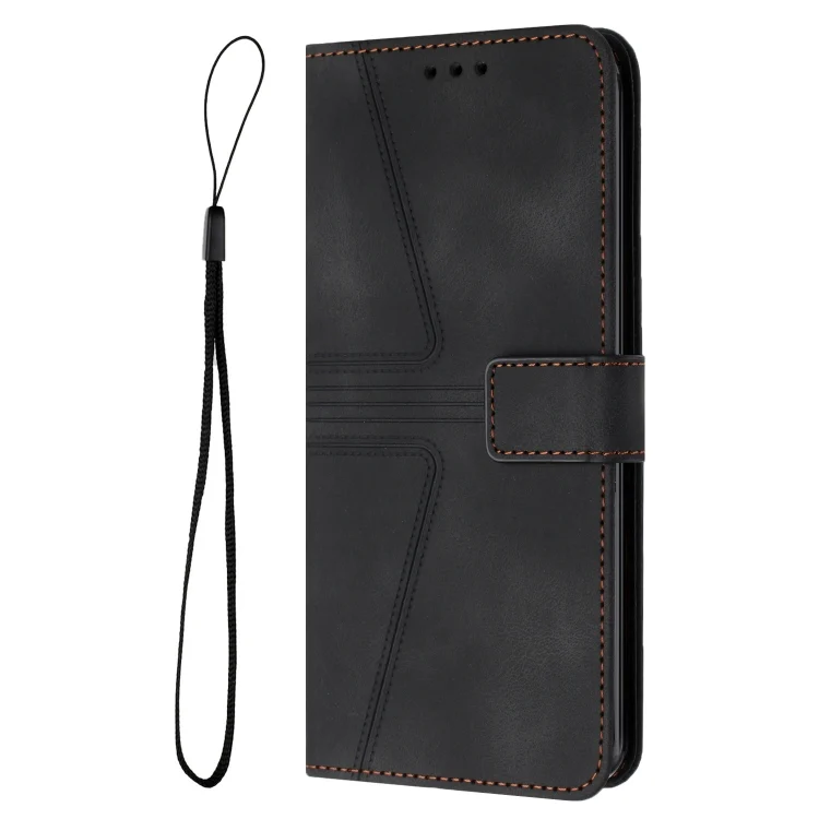 EDA007321601A_2.webp Triangle Solid Color Leather Phone Case, For Redmi 14C 4G - Image 3