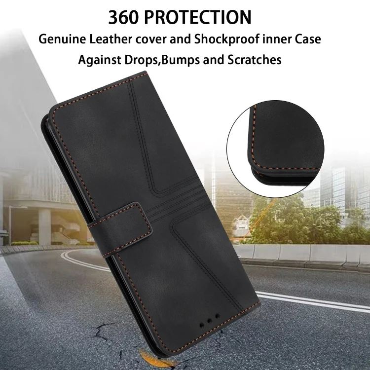EDA007321601A_7.webp Triangle Solid Color Leather Phone Case, For Redmi 14C 4G - Image 8