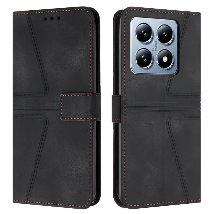 Triangle Solid Color Leather Phone Case, For Xiaomi 14T Pro, For Xiaomi 14T