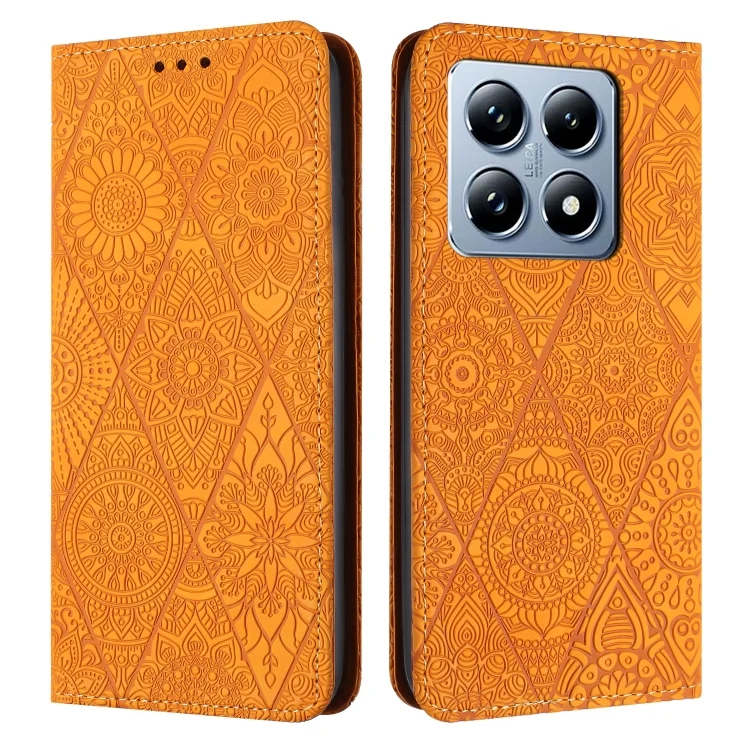 Ethnic Embossed Adsorption Leather Phone Case, For Xiaomi 14T Pro, For Xiaomi 14T