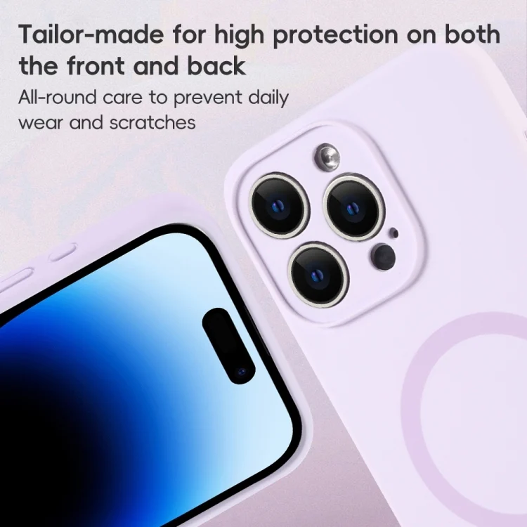 EDA0073276_B1.webp Fine Hole Pure Color Liquid Silicone MagSafe Phone Case, For iPhone 12 Pro Max, For iPhone 12 Pro - Image 2