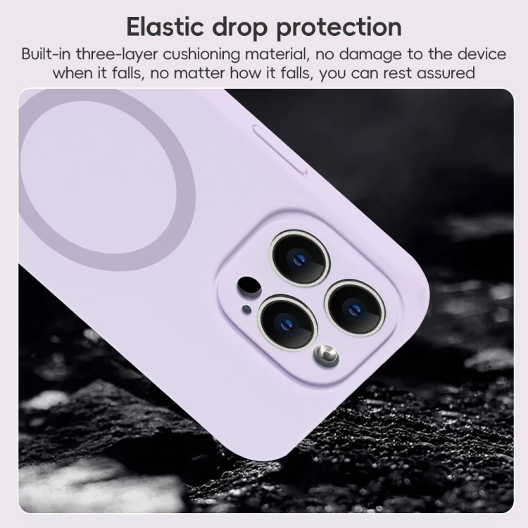 EDA0073276_B3.webp Fine Hole Pure Color Liquid Silicone MagSafe Phone Case, For iPhone 12 Pro Max, For iPhone 12 Pro - Image 4
