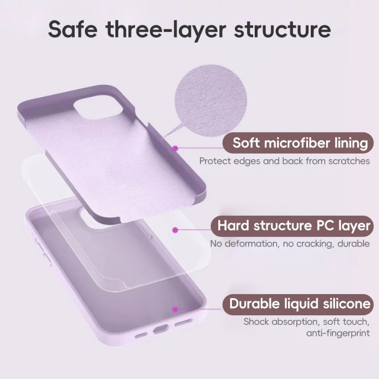 EDA0073276_B4.webp Fine Hole Pure Color Liquid Silicone MagSafe Phone Case, For iPhone 12 Pro Max, For iPhone 12 Pro - Image 5