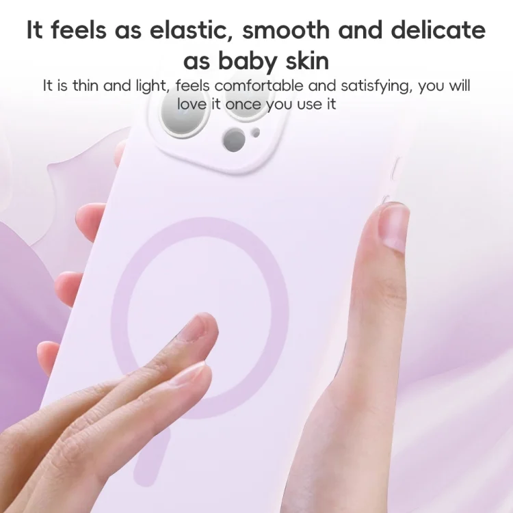 EDA0073276_B7.webp Fine Hole Pure Color Liquid Silicone MagSafe Phone Case, For iPhone 12 Pro Max, For iPhone 12 Pro - Image 8
