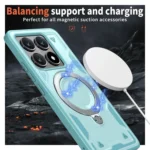 PC Hybrid TPU Armor MagSafe Ring Holder Phone Case, For Xiaomi 14T, For Xiaomi Poco X6 Pro 5G - Image 3