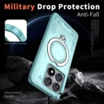 PC Hybrid TPU Armor MagSafe Ring Holder Phone Case, For Xiaomi 14T, For Xiaomi Poco X6 Pro 5G - Image 4