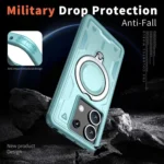 PC Hybrid TPU Armor MagSafe Ring Holder Phone Case, For Xiaomi Poco X6, For Xiaomi Poco M6 Pro 5G - Image 4