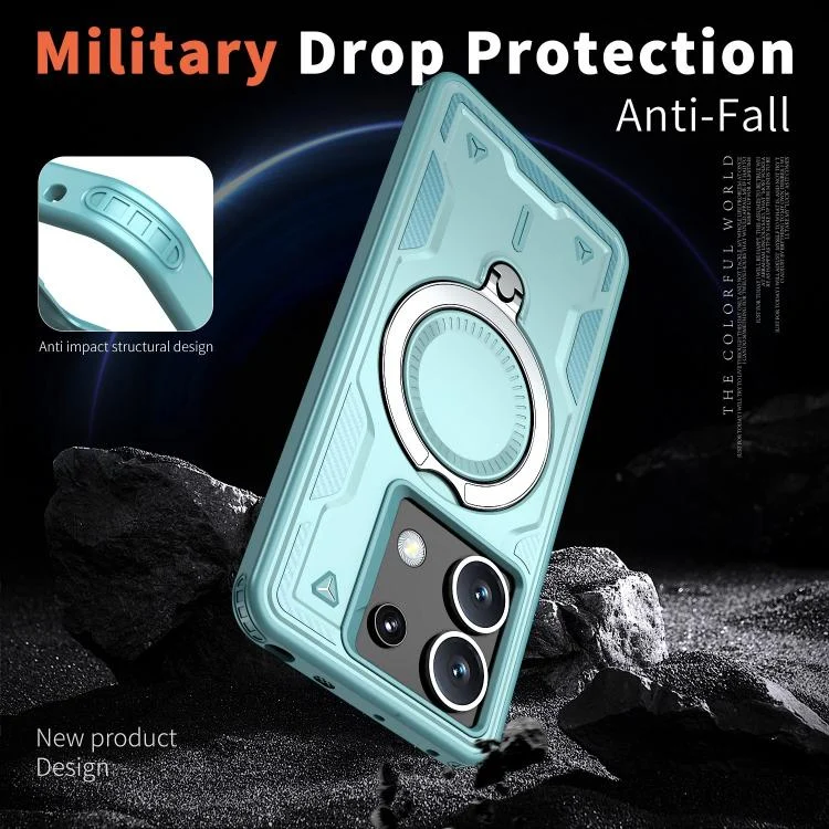 EDA007334705A_3.webp PC Hybrid TPU Armor MagSafe Ring Holder Phone Case, For Xiaomi Poco X6, For Xiaomi Poco M6 Pro 5G - Image 4