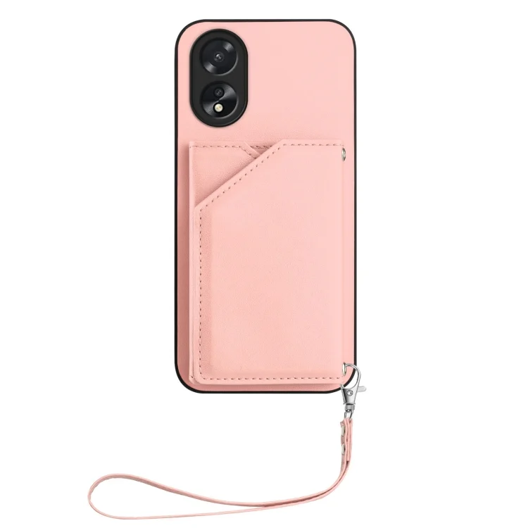 EDA007336204A_1.webp Skin Feel Four Card Slots Phone Case with Wrist Strap, For OPPO A38 4G / A18 4G Global, For OPPO A58 4G Global, For OPPO Reno10 Pro 5G Global - Image 2