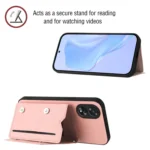 Skin Feel Four Card Slots Phone Case with Wrist Strap, For OPPO A38 4G / A18 4G Global, For OPPO A58 4G Global, For OPPO Reno10 Pro 5G Global - Image 4