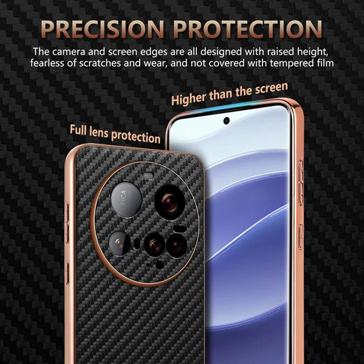 EDA007336805A_4.webp AZNS Electroplated Edge Carbon Fiber Texture Phone Case, For Xiaomi 15 Ultra, For Xiaomi 15 Pro, For Xiaomi 15, For Xiaomi 14T Pro, For Xiaomi 14T - Image 5