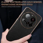 AZNS Electroplated Edge Carbon Fiber Texture Phone Case, For Xiaomi 15 Ultra, For Xiaomi 15 Pro, For Xiaomi 15, For Xiaomi 14T Pro, For Xiaomi 14T - Image 7