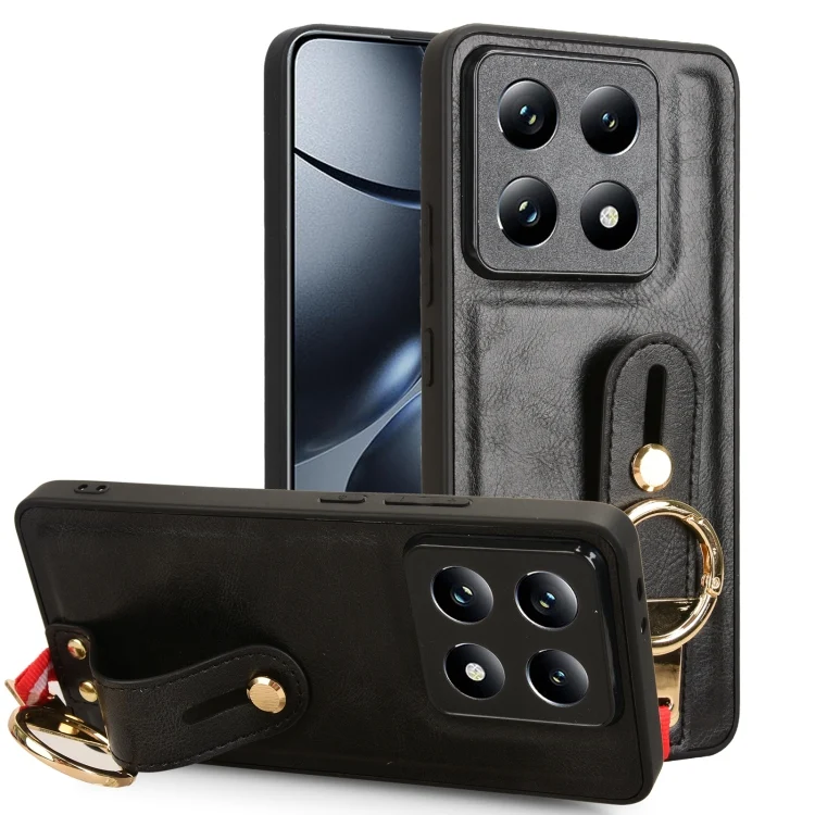 Wristband Leather Back Phone Case, For Xiaomi 14T Pro, For Xiaomi 14T