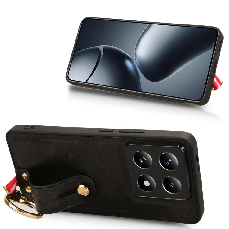 EDA007339701A_4.webp Wristband Leather Back Phone Case, For Xiaomi 14T Pro, For Xiaomi 14T - Image 5