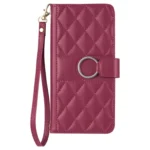 Ring Buckle Rhombic Leather Phone Case, For Xiaomi Poco C65 / M6, For Xiaomi Poco X6 5G Global, For Xiaomi 13T / 13T Pro, For Xiaomi Poco F5 - Image 2