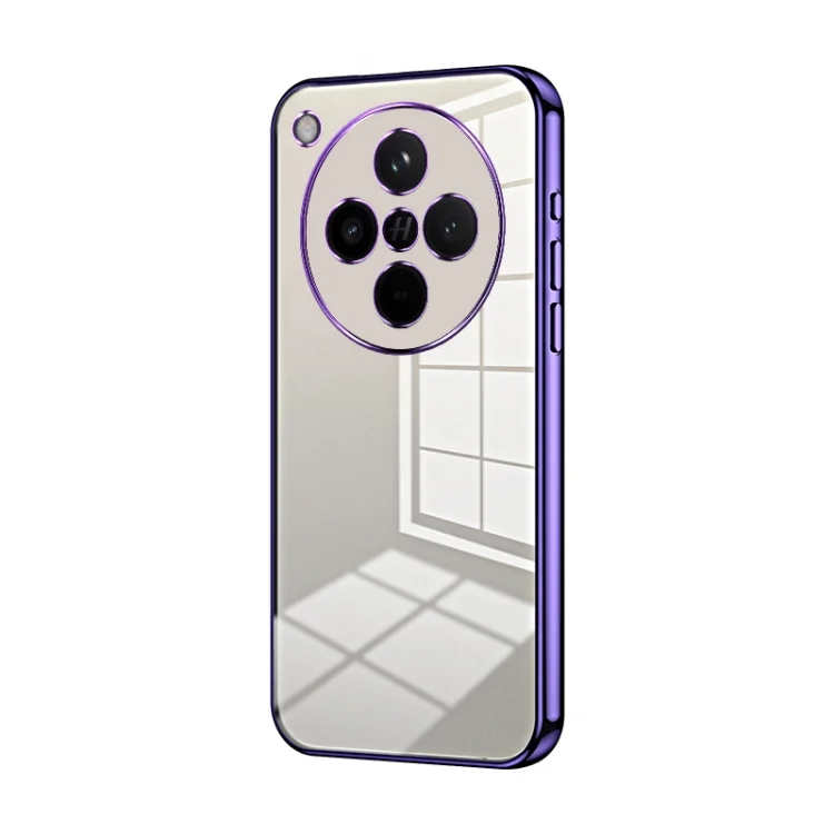 Transparent Plating Fine Hole Phone Case, For OPPO Find X8, For OPPO Find X8 Pro