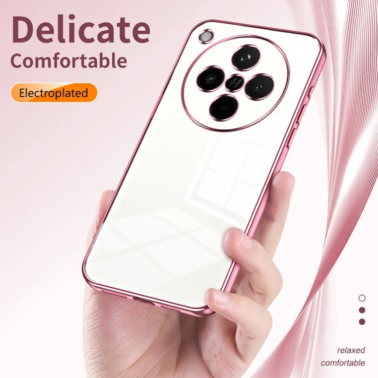 EDA007346501A_3.webp Transparent Plating Fine Hole Phone Case, For OPPO Find X8, For OPPO Find X8 Pro - Image 4