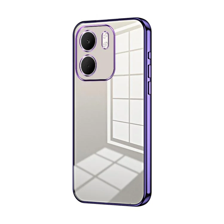 Transparent Plating Fine Hole Phone Case, For OPPO A5x 5G Global, For OPPO A5 Pro 5G Global