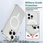 Camera Control Button Integrated MagSafe Clear Phone Case, For iPhone 16 Pro Max, For iPhone 16 Pro, For iPhone 16 Plus, For iPhone 16 - Image 4