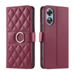 Ring Buckle Rhombic Leather Phone Case, For OPPO A58 4G Global, For OPPO Reno10 /10 Pro 5G Global, For OPPO A78 4G Global, For OPPO A98 / F23 5G India