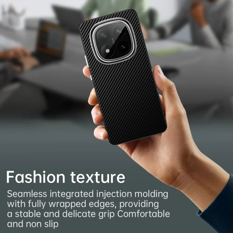 EDA007351213A_5.webp Carbon Fiber Series IMD Phone Case, For Redmi Note 14 Pro+ 5G, For Redmi 14R, For Redmi Note 14 Pro 5G, For Redmi 14C, For Redmi A3, For Redmi 13C 4G, For Redmi Note 13 Pro+ - Image 6