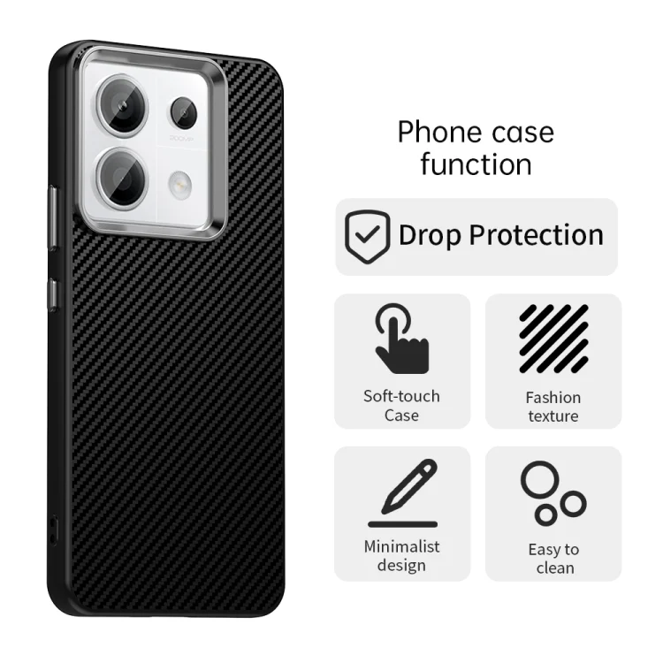 EDA007351217A_1.webp Carbon Fiber Series IMD Phone Case, For Redmi Note 13 Pro 5G, For Redmi K70 Pro, For Redmi K70 - Image 2