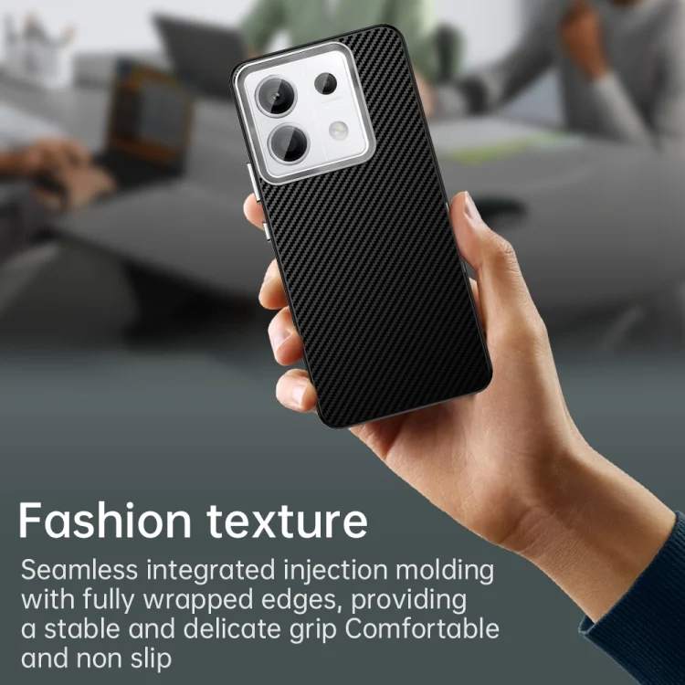 EDA007351217A_5.webp Carbon Fiber Series IMD Phone Case, For Redmi Note 13 Pro 5G, For Redmi K70 Pro, For Redmi K70 - Image 6