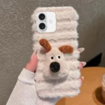 Doll Plush PU Hybrid PC Phone Case, For iPhone 16, For iPhone 15 Pro Max, For iPhone 15 Pro