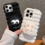 Doll Plush PU Hybrid PC Phone Case, For iPhone 13 Pro Max, For iPhone 13 Pro, For iPhone 13 - Image 3
