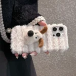 Doll Plush PU Hybrid PC Phone Case, For iPhone 13 Pro Max, For iPhone 13 Pro, For iPhone 13 - Image 7