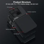 Classic Tilt Strip Grain Magnetic PC Hybrid TPU Phone Case, For Xiaomi 14T Pro, For Xiaomi 14T - Image 4