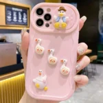 Creative 3D Duck Design Sliding Window Full Coverage Phone Case, For iPhone 13 Pro Max, For iPhone 13 Pro, For iPhone 13, For iPhone 12