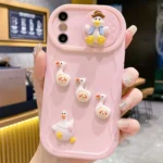 Creative 3D Duck Design Sliding Window Full Coverage Phone Case, For iPhone X / XS, For iPhone XR, For iPhone XS Max