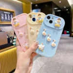 Creative 3D Duck Design Sliding Window Full Coverage Phone Case, For iPhone X / XS, For iPhone XR, For iPhone XS Max - Image 3
