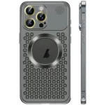 Spring Buckle MagSafe Magnetic Metal Aromatherapy Phone Case, For iPhone 16 Pro Max, For iPhone 16 Pro, For iPhone 16