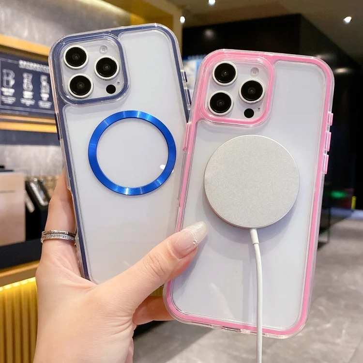 EDA0073608_B5.webp 3 in 1 Airbag CD Texture MagSafe Phone Case, For iPhone 12 Pro Max, For iPhone 12 Pro - Image 6