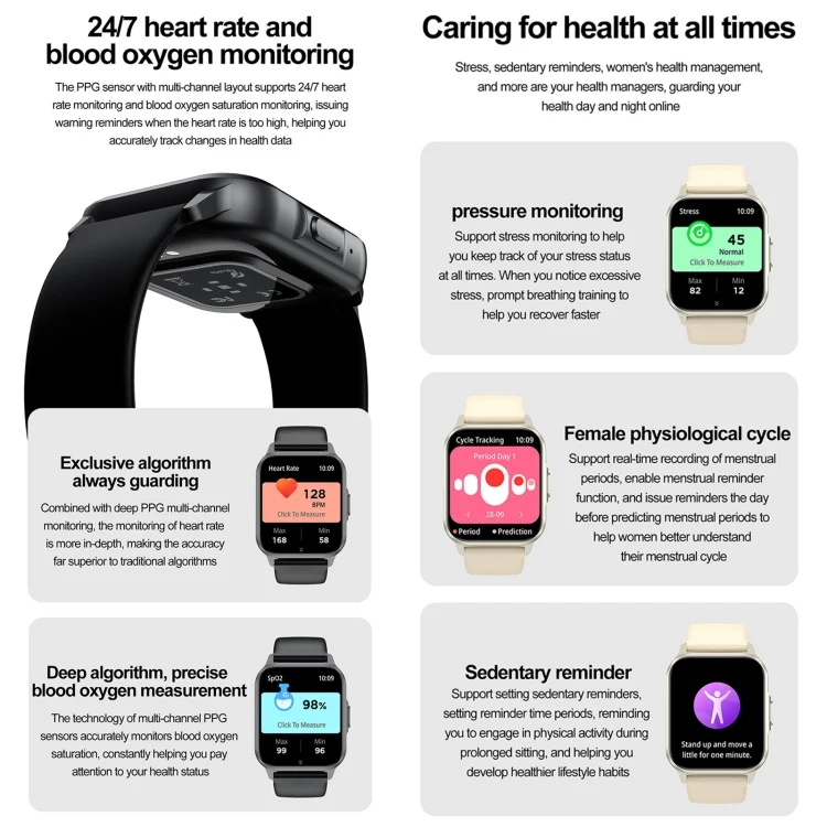 EDA0073673_B4.webp ZW36 1.83 inch BT Call Smart Watch, Blood oxygen / Blood Pressure / Heart Rate - Image 5