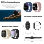 ZW36 1.83 inch BT Call Smart Watch, Blood oxygen / Blood Pressure / Heart Rate - Image 7