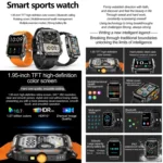 ZW59 1.95 inch BT Call Sports Smart Watch, Blood Oxygen / Heart Rate / Remote Photography - Image 2