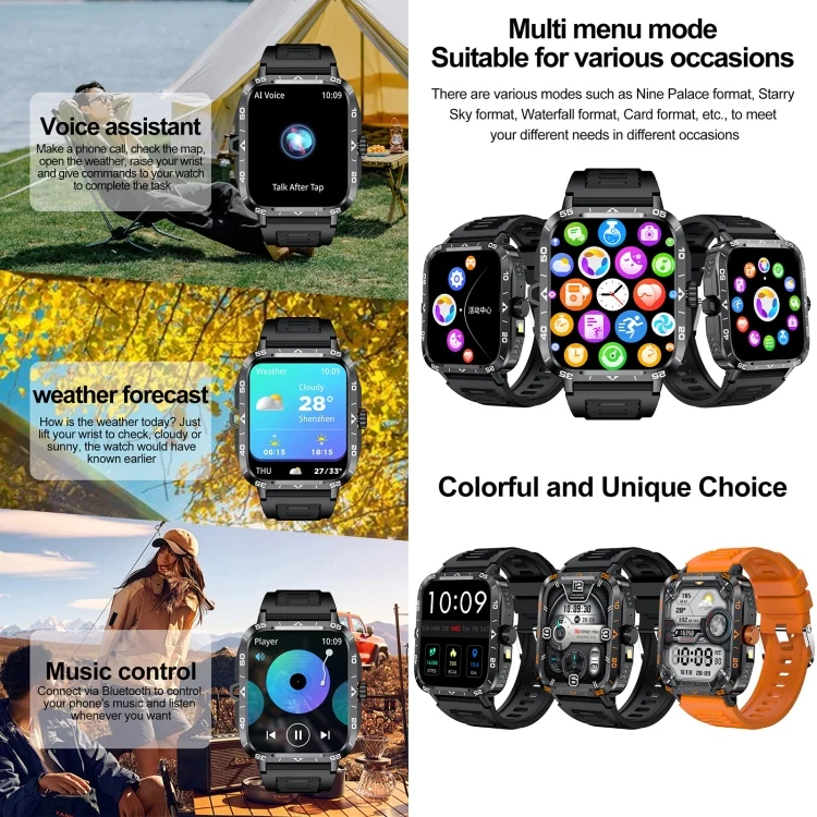 EDA0073677_B7.webp ZW59 1.95 inch BT Call Sports Smart Watch, Blood Oxygen / Heart Rate / Remote Photography - Image 8