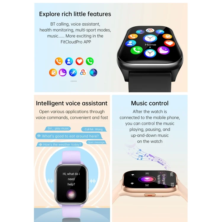 EDA0073696_B5.webp KT73S 1.85 inch Square Screen BT Call Smart Watch, Heart Rate / Blood Pressure / Blood Oxygen / Female Health / Sleep Monitoring - Image 6