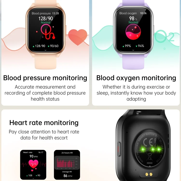 EDA0073696_B6.webp KT73S 1.85 inch Square Screen BT Call Smart Watch, Heart Rate / Blood Pressure / Blood Oxygen / Female Health / Sleep Monitoring - Image 7